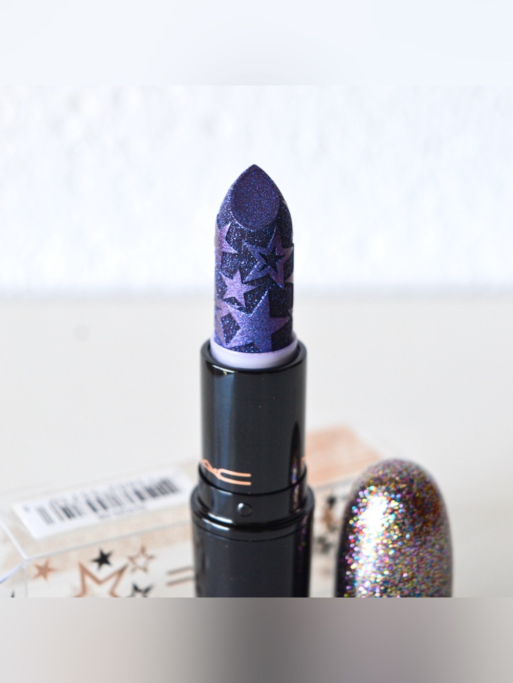MAC Cosmetics Kiss Of Stars Lipstick *ASTERISK* Blue Purple Limited Edition BNIB - Picture 7 of 10